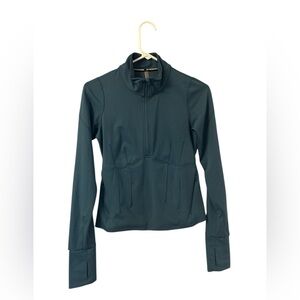 FP Movement Run The Course Half-Zip Dark Teal Athletic Top Size Small